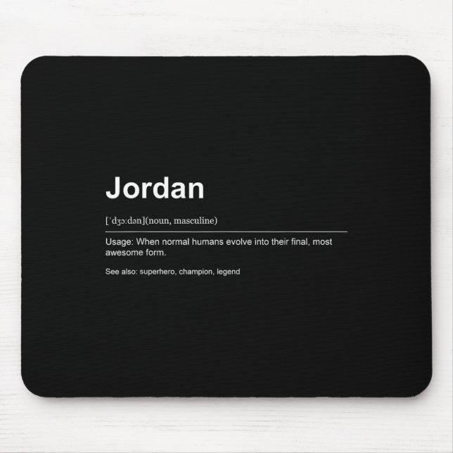 Mousepad Funny Definition Quote For The Name Jordan _  (Frente)