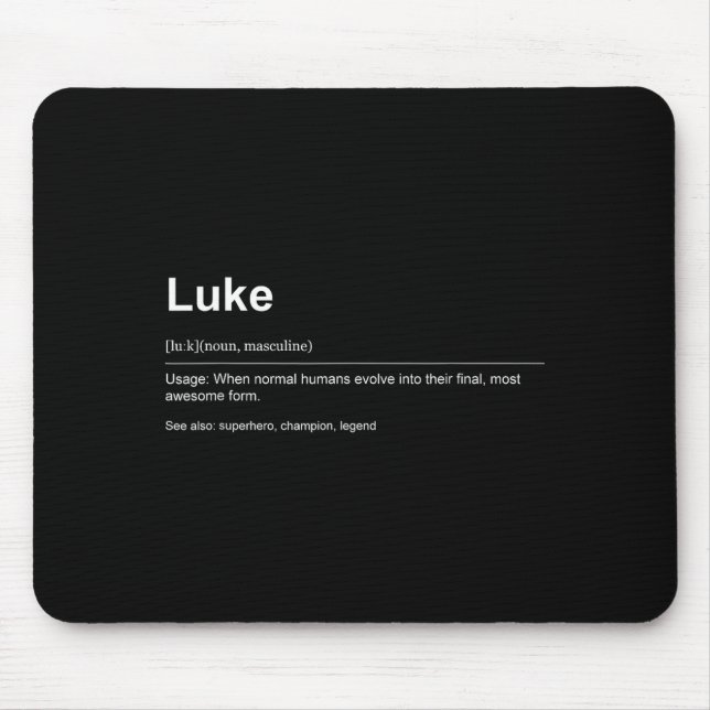 Mousepad Funny Definition Quote For The Name Luke _  (Frente)