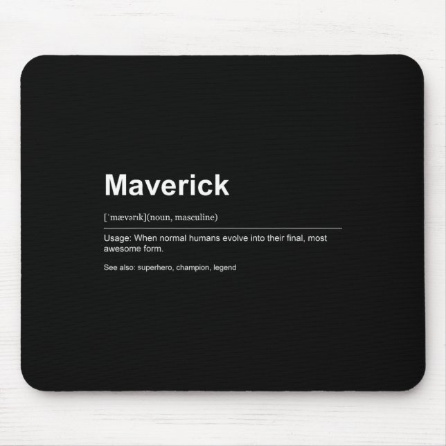 Mousepad Funny Definition Quote For The Name Maverick _  (Frente)
