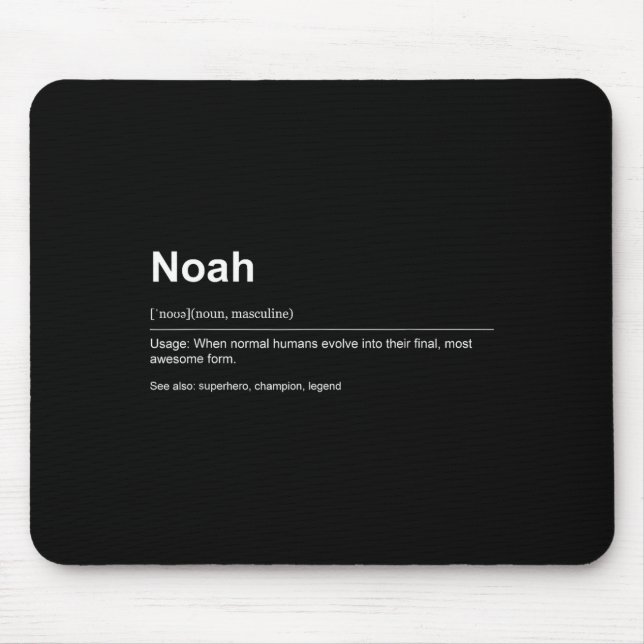 Mousepad Funny Definition Quote For The Name Noah _  (Frente)
