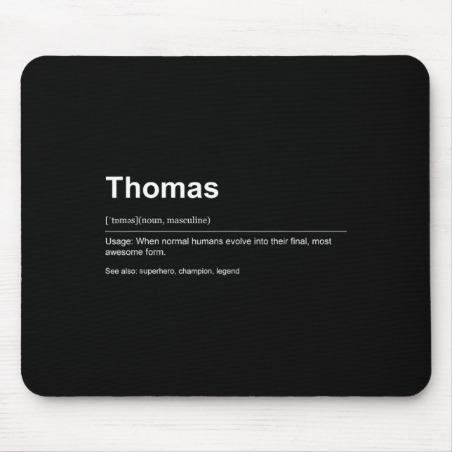Mousepad Funny Definition Quote For The Name Thomas _  (Frente)