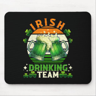 Mousepad Funny Dia de São Patrício Irish Beer Bebendo Team