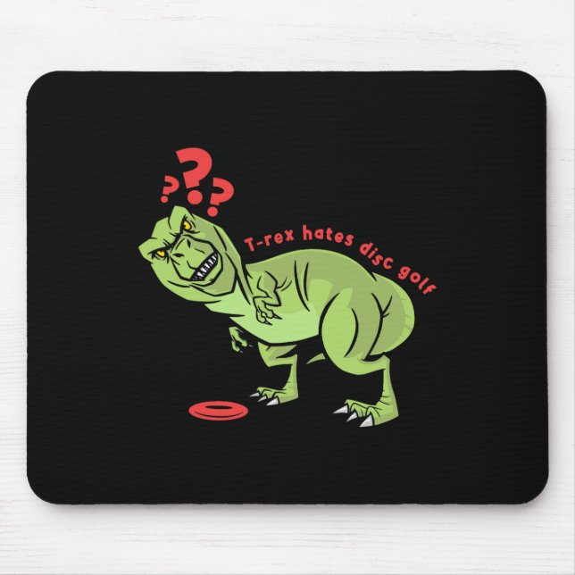 Mousepad Funny Disc Golf T Rex Kids  (Frente)