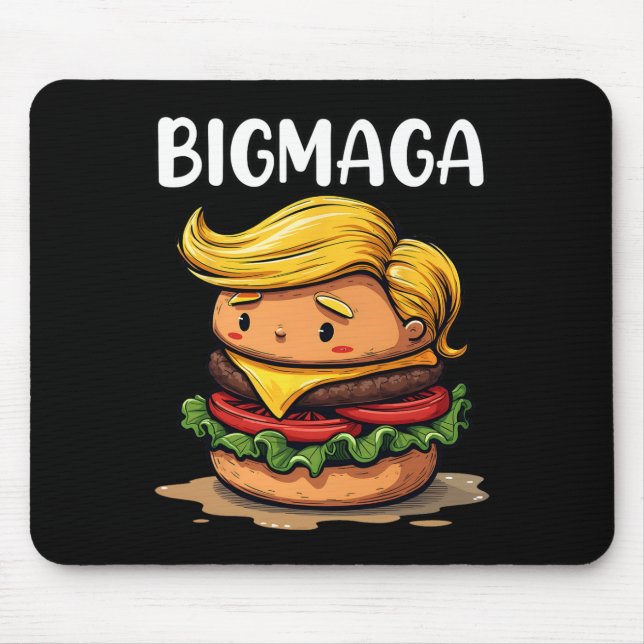 Mousepad Funny Donald Trump Fazer Fries Hamburger B (Frente)