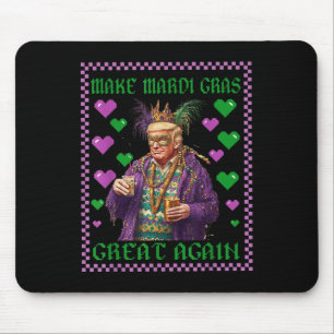 Mousepad Funny Donald Trump Miçanga Mardi Gras Festival Fle
