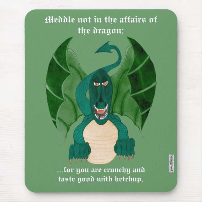 Mousepad Funny Dragon Mousemat (Frente)