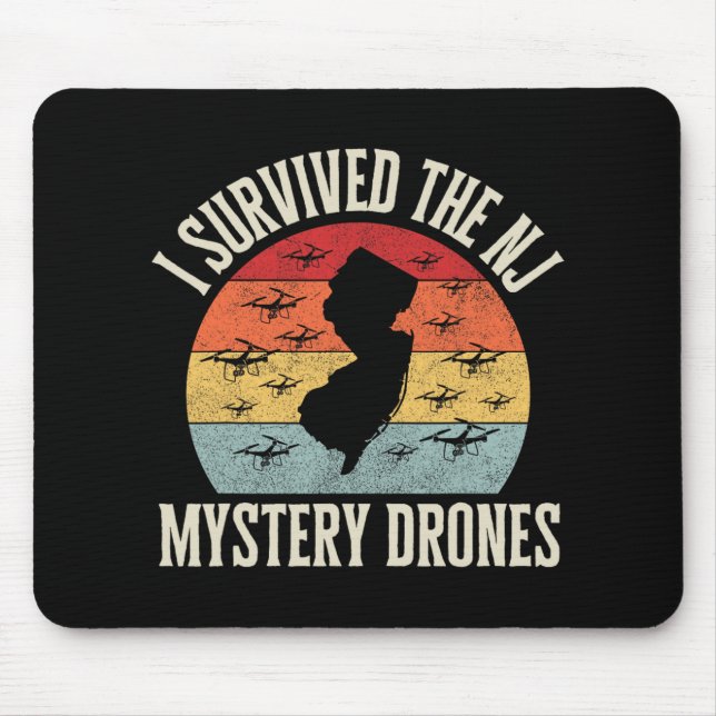 Mousepad Funny Drone Lover I Survived The New Jersey Myster (Frente)