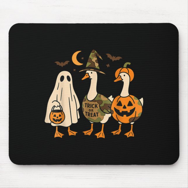 Mousepad Funny Duck Duck Boo Halloween Costume Duck  (Frente)