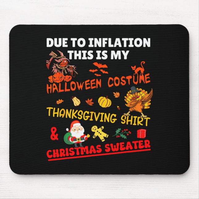 Mousepad Funny Due To Inflation This Is Xmas New Year's Eve (Frente)