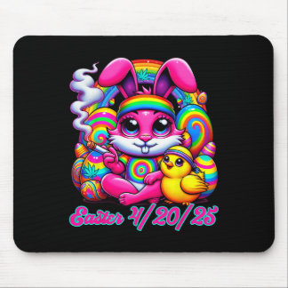 Mousepad Funny Easter Bunny Chick Smoking