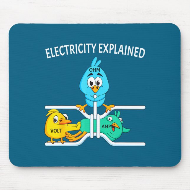 Mousepad Funny Electrician For Men Women Electricity Engine (Frente)