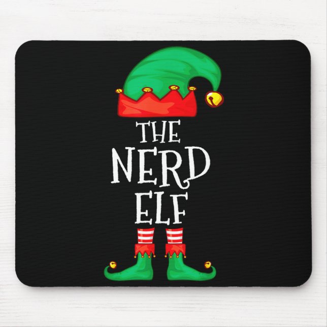 Mousepad Funny Elf Family Christmas The Nerd Elf Sweater Me (Frente)