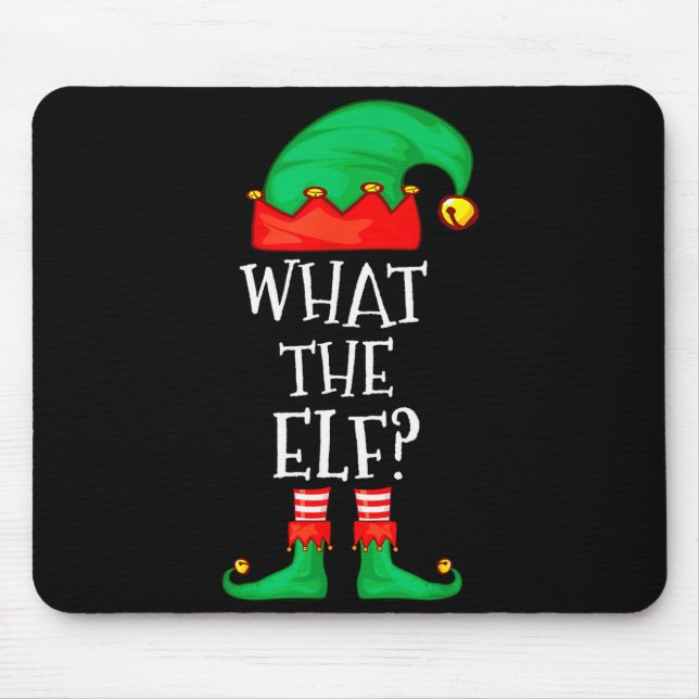 Mousepad Funny Elf Family Christmas What The Elf Sweater Me (Frente)