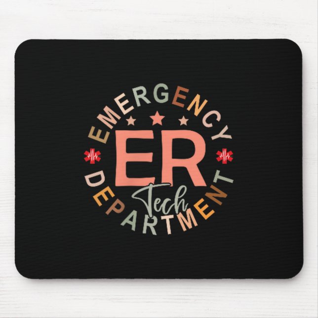 Mousepad Funny Emergency Department Tech Emergency Room Tec (Frente)
