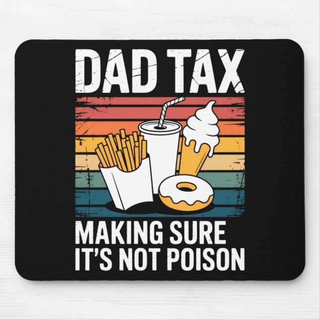 Mousepad Funny Fast Food Ison Tester Gift Retro Dad Tax  (Frente)