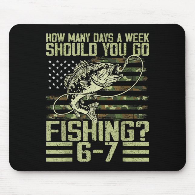 Mousepad Funny Fishing Boy Teens Kid Camouflage Usa Flag B  (Frente)