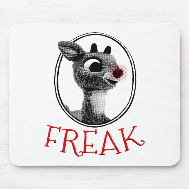Mousepad Funny Freak Rudolph The Red Nosed Reindeer Christm (Frente)