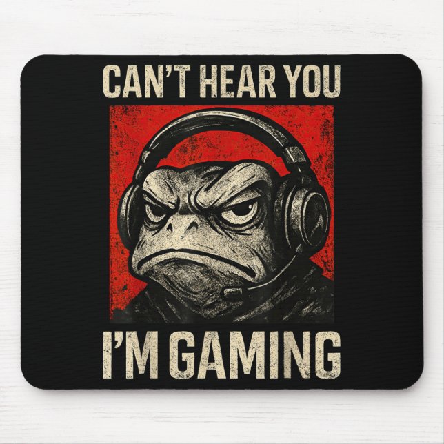 Mousepad Funny Gamer Mpy Frog Art Men Women Boys Video Gami (Frente)