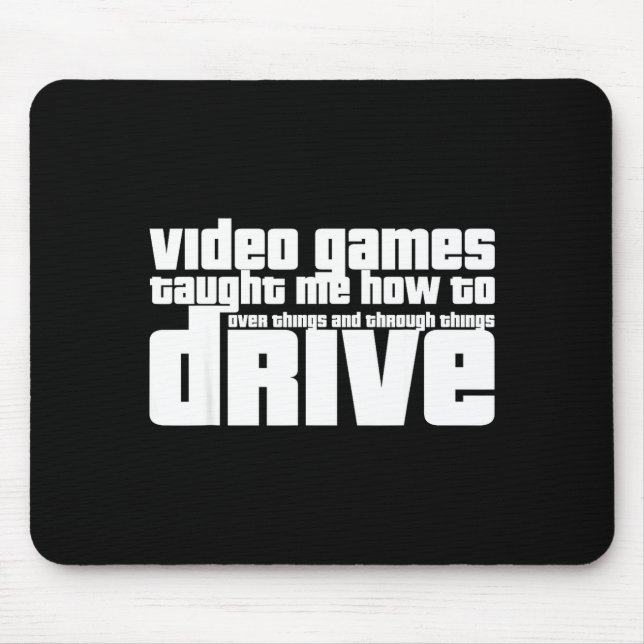 Mousepad Funny Gaming New Driver Video Game Driving Instruc (Frente)