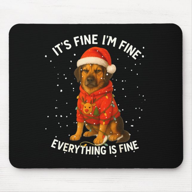 Mousepad Funny German Shepherd Decorate Christmas Shirts I' (Frente)