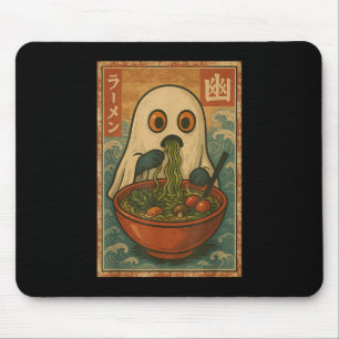 Mousepad Funny Ghost Ramen Japonês Anime Retro Kawaii Para