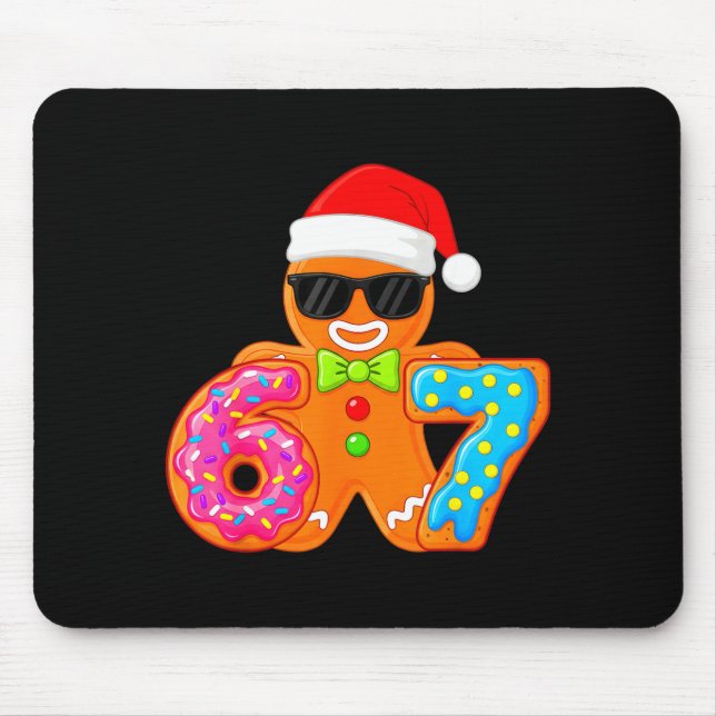 Mousepad Funny Gingerbread Six Seven 67 Ice Cream Drip Chri (Frente)