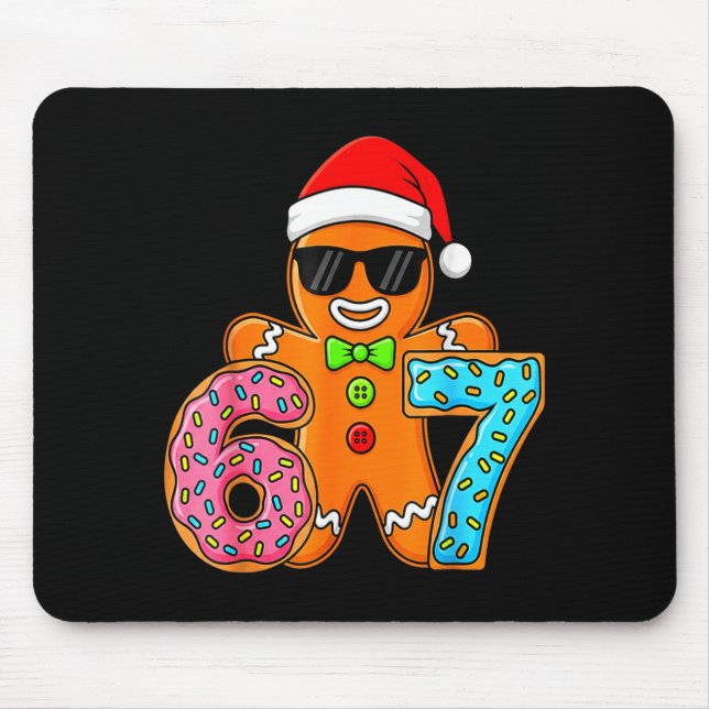 Mousepad Funny Gingerbread Six Seven 67 Ice Cream Drip Chri (Frente)