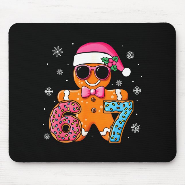 Mousepad Funny Gingerbread Six Seven 67 Ice Cream Drip Chri (Frente)
