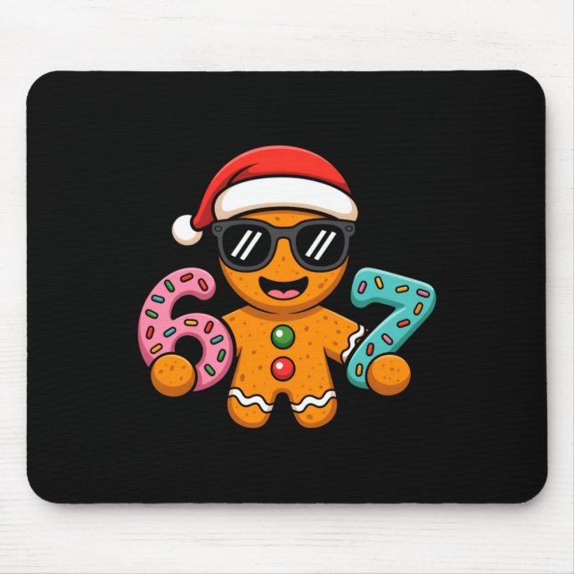 Mousepad Funny Gingerbread Six Seven 67 Ice Cream Drip Chri (Frente)