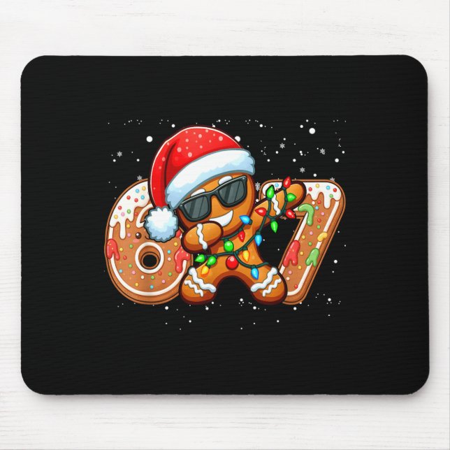 Mousepad Funny Gingerbread Six Seven 67 Ice Cream Drip Chri (Frente)