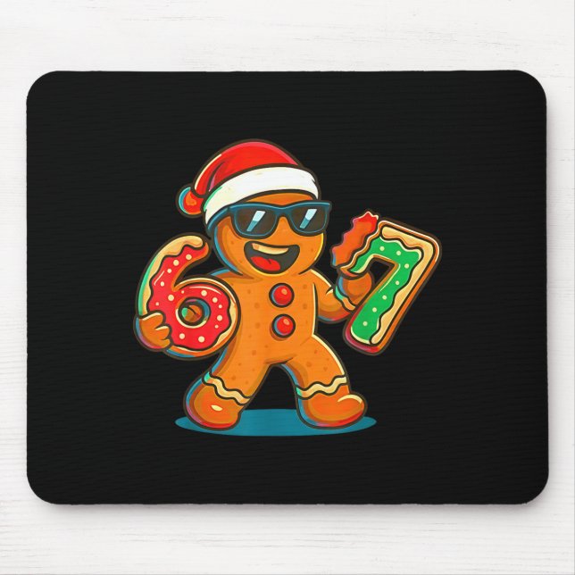 Mousepad Funny Gingerbread Six Seven 67 Ice Cream Drip Chri (Frente)