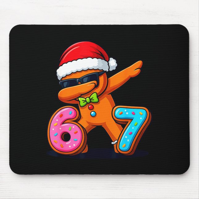 Mousepad Funny Gingerbread Six Seven 67 Ice Cream Drip Chri (Frente)