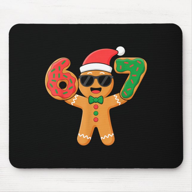 Mousepad Funny Gingerbread Six Seven 67 Ice Cream Drip Chri (Frente)