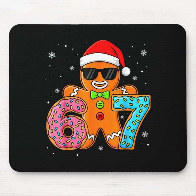 Mousepad Funny Gingerbread Six Seven 67 Ice Cream Drip Chri (Frente)