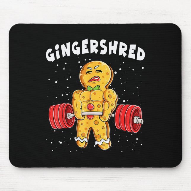 Mousepad Funny Gingerbread Xmas Deadlift Tee Uni-adults  (Frente)