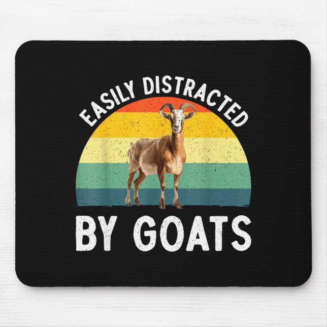 Mousepad Funny Goat Design Men Women Kid Farm Animal Pygmy  (Frente)