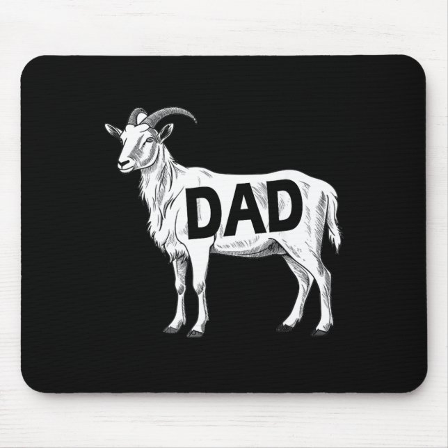 Mousepad Funny Goat Gift Dad Sarcastic Graphic  (Frente)