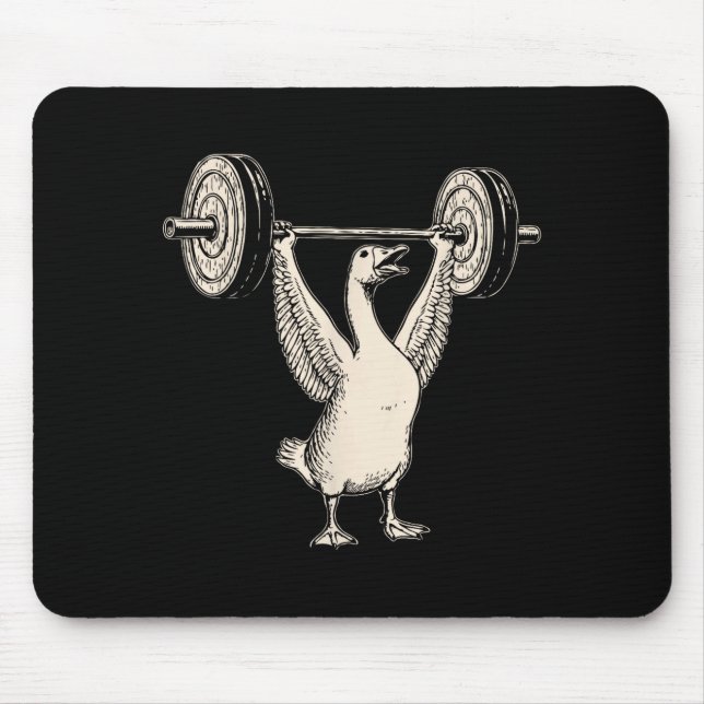 Mousepad Funny Goose Muscle Mommy Gym Pump Cover Weights Fi (Frente)