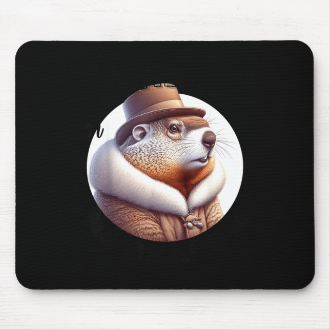 Mousepad Funny Goundhog Graphic  (Frente)