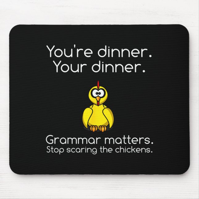 Mousepad Funny Grammar - Stop Ing The Chickens Shirts  (Frente)
