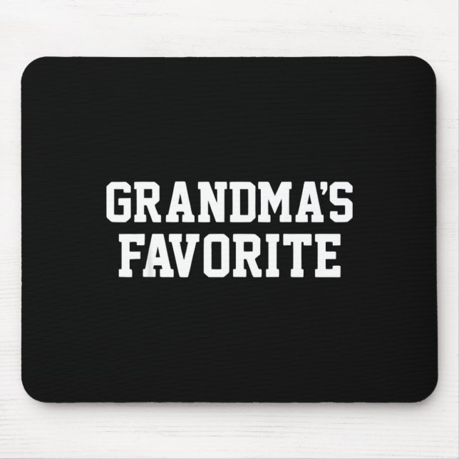 Mousepad Funny Grandma's Favorite Black Modern Clic Crew  (Frente)