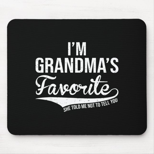 Mousepad Funny Grandma's Favorite Grandson &amp; Granddaugh (Frente)