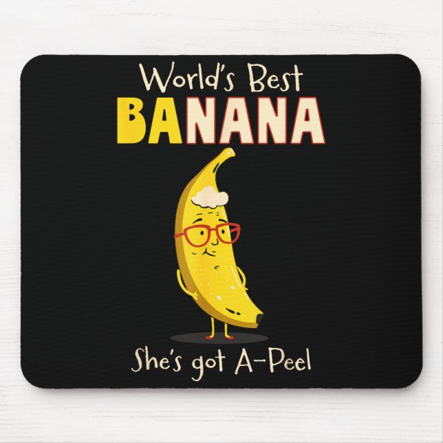Mousepad Funny Grandmother World's Nana Banana Pun  (Frente)