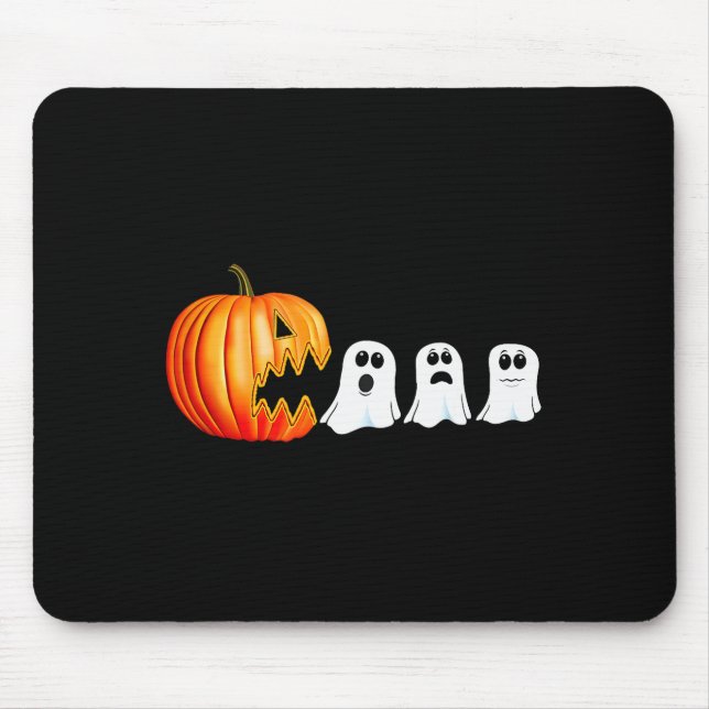 Mousepad Funny Halloween Pumpkin Ghosts Jack O Lantern  (Frente)