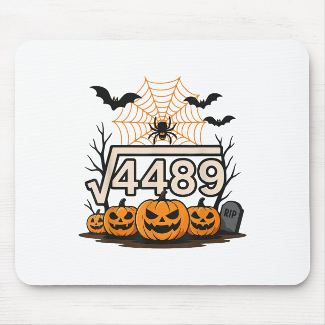 Mousepad Funny Halloween Square Root 4489 67 Meme Math Teac (Frente)