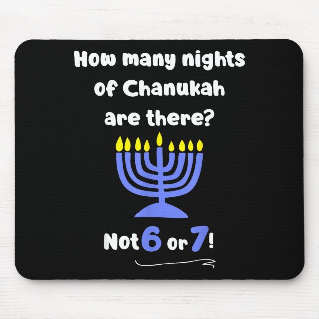 Mousepad Funny Hanukkah 67 Meme Teacher How Many Nights Of  (Frente)