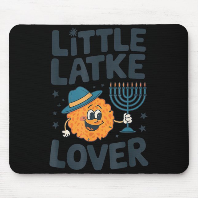 Mousepad Funny Hanukkah Little Latke Jewish Family Kids Mat (Frente)