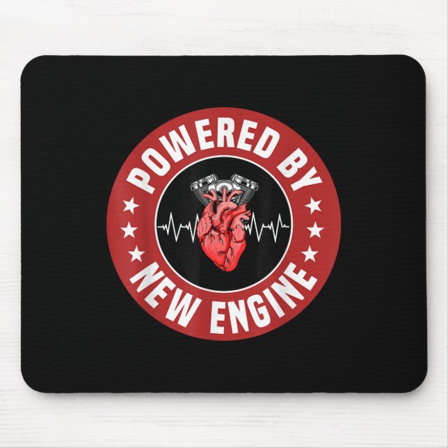 Mousepad Funny Heart Transplant Survivor Quote Living Heart (Frente)