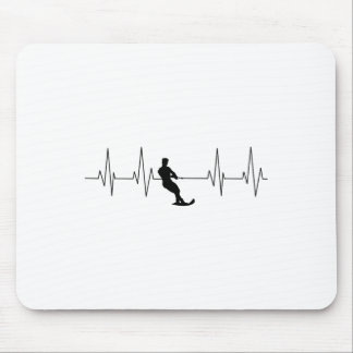 Mousepad Funny Heartbeat Waterski Art Cool Water Skier Athl