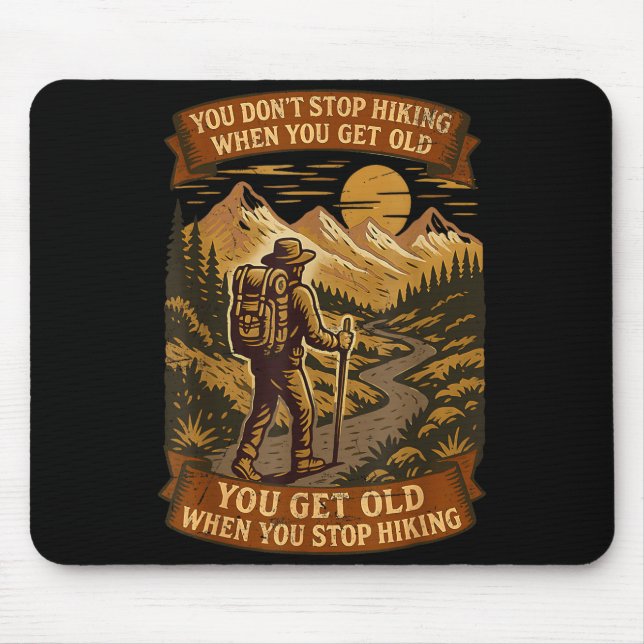 Mousepad Funny Hiker Gift Hiking Lover Outdoor Quote  (Frente)